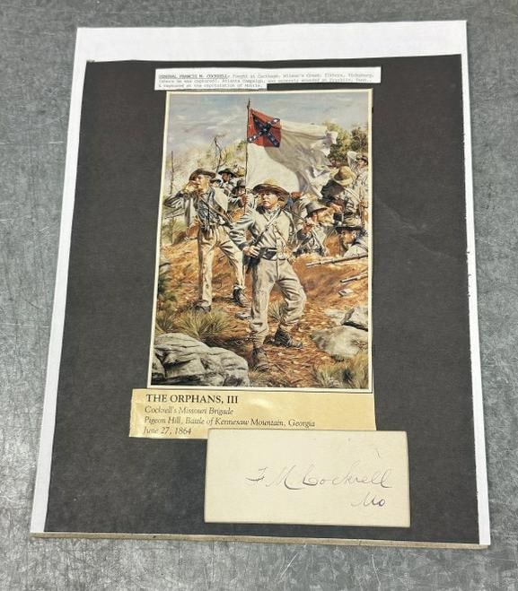 Confederate Army Brigadier General Francis M. Cockrell autograph….From estate in Scranton, Pa. of: Confederate Army Brigadier General Francis M. Cockrell autograph….From estate in Scranton, Pa. of a Civil War enthusiast.
