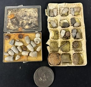 Civil War dug lot of ammo, breast plate and a few buttons, in the family and passed down…..from