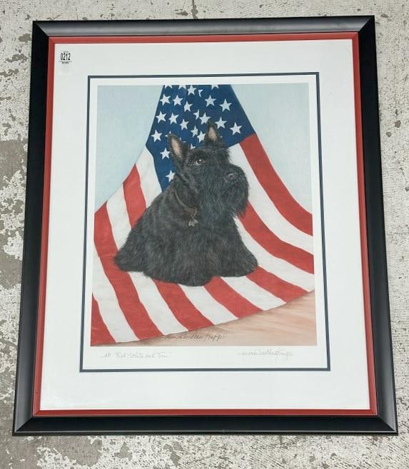 Marion Needham Krupp signed giclee print titled ( RED, WHITE and TRU ), Artist Proof, pencil signed: Marion Needham Krupp signed giclee print titled ( RED, WHITE and TRU ), Artist Proof, pencil signed lower right corner, with Certificate of Authenticity. Nicely framed and matted, in fine condition. P
