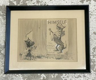 Morgan Dennis (1892 - 1960) original illustration ( gouache - watercolor ), with Scottish Terriers