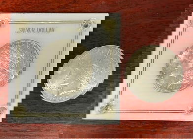 (2) SILVER DOLLARS, both in very nice estate condition, 1921 & 1923…..