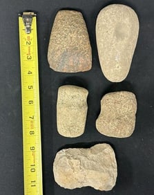 (5) Native American stone artifacts, just as we found them in Hudson Valley estate.