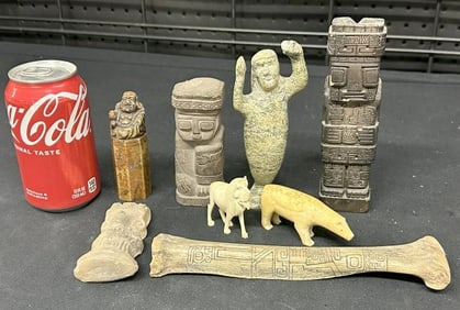 (8) pc. Interesting estate lot, just as we found them, good lot for a dealer to sort out…..Mayan