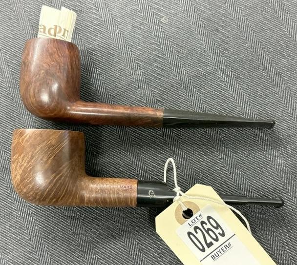 (2) pipes including CHARATAN "Special" & KRISWELL "Count" Denmark, straight grain, 12/16" bowl,: (2) pipes including CHARATAN "Special" & KRISWELL "Count" Denmark, straight grain, 12/16" bowl, circa 1965. Both in nice condition, paper in bowl identifies the pipe, from estate collection we are sel