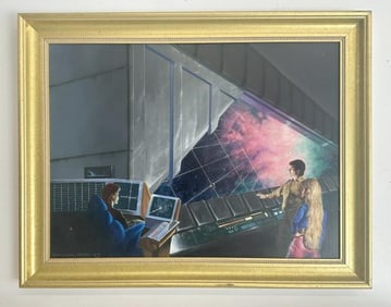 Kevin Eugene Johnson (Born 1954) original o/b Science Fiction illustration, signed lower right,