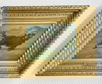 Gustav Muss-Arnolt (1858 - 1927) o/c ( Dandie Dinmont Terrier ), in wonderful frame which looks like