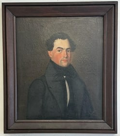 18th or 19th c portrait of a Gentleman, in frame of the period, unsigned, nice estate condition.