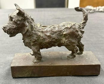 Edith Barretto (Stevens) Parsons (1878 - 1956) bronze SCOTTISH TERRIER, signed on base as pictured,