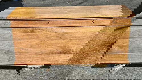 Custom made black walnut blanket box - storage box, cedar lined on bottom, structurally sound, from