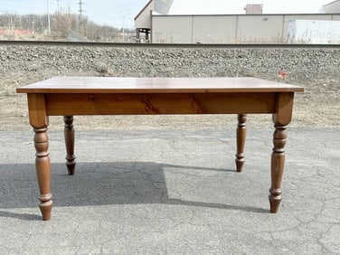 Nice size contemporary farm table with drawers on both sides, structurally sound, nice form, and