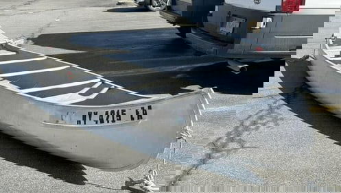 GRUMMAN aluminum canoe, nice condition, from Hudson Valley home, always stored properly.