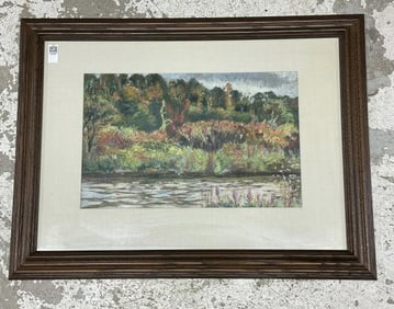 Linda Novick Hudson Valley pastel landscape, very nice estate condition, nicely framed and matted,