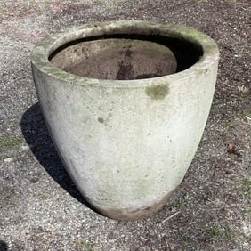 Nice vintage cast concrete garden urn, from local estate in Hudson Valley. Overall nice condition,