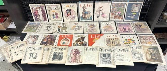 (50) early LIFE MAGAZINES from 1895 to 1925, with many in teens….some wonderful illustrated