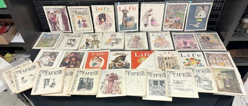 (50) early LIFE MAGAZINES from 1895 to 1925, with many in teens….some wonderful illustrated