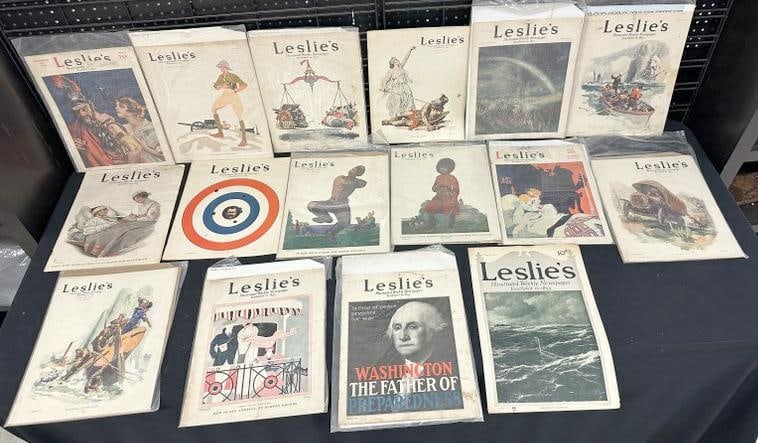 (16) LESLIE'S ILLUSTRATED WEEKLY NEWSPAPER, overall nice condition, some covers better than others. (1 of 4)