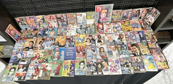 (70) 1990's T V GUIDES, nice overall condition, a few with wrinkled covers.....just as we found