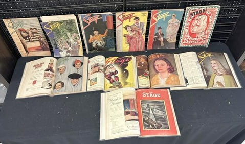 Early STAGE magazines, includes (6) copies and (5) bound books with them. The bound ones are from (