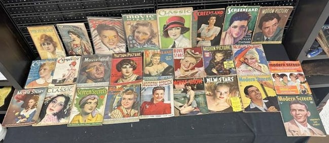 (49) early MOVIE realted magazines, mostly 1920's & 1930's with a few later in the lot. Some covers