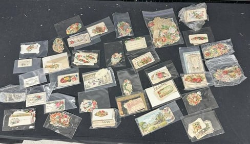 Hundreds & Hundreds of Victorian era die cuts, Rewards of Merit cards, Greetings and related, all