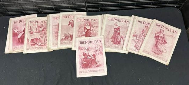 (17) copies of ( THE PURITAN ) magazines, mostly 1897, some covers better than others, most all
