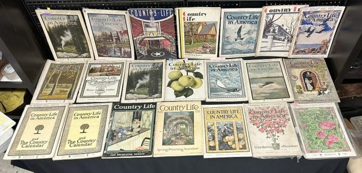 (32) early COUNTRY LIFE IN AMERICA & COUNTRY LIFE magazines, covers intact, some covers loose, some (1 of 4)