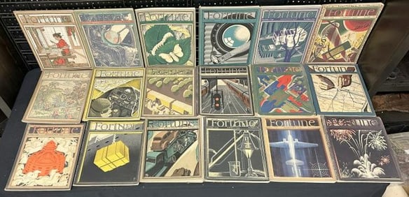 (27) early FORTUNE Magazines, wonderful illustrated covers, overall nice condition, all covers