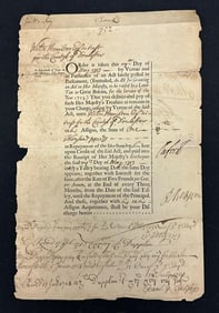 1713/14 Countess of Dorchester Document ( CATHERINE SEDLEY ), born 1657, died 1717, became Countess