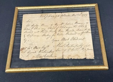 1779 Revolutionary War Loyalist signed Document ( Alexander Porterfield ), Bill of Exchange..Captain