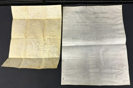 (2) Quaker Marriage Documents ( Maryland 1791 )- Between William Morgan & Sarah Price dated March