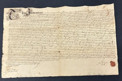 ( 1698 ) New Jersey Land Indenture John Rogers to Daniel Smith….From historical ephemera