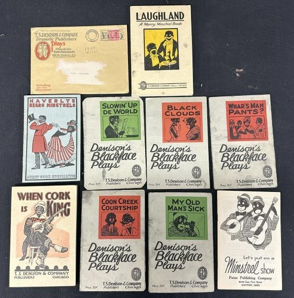 Lot of older MINSTREL soft cover books, also mailing envelope...From estate of old time ephemera: Lot of older MINSTREL soft cover books, also mailing envelope...From estate of old time ephemera dealer in Hudson Valley, lots of her items still have inventory tags, descriptions, and important pages