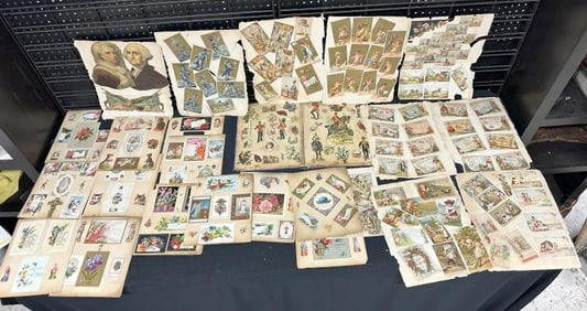 Hundreds & Hundreds of Victorian era trade cards, die cuts, lithos, tobacco cards, etc. Most all on