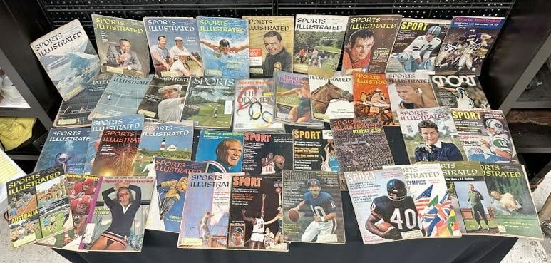 ( 65 ) 1960's and 70's SPORTS ILLUSTRATED & SPORT magazines, (12) Sports Illustrated are pristine: ( 65 ) 1960's and 70's SPORTS ILLUSTRATED & SPORT magazines, (12) Sports Illustrated are pristine from the 1950's, most all the covers are tattered or loose....From estate of old time ephemera dealer 