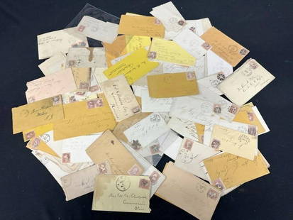 ( 100 ) CIVIL WAR era envelopes and stamps, assorted United States stamps….: ( 100 ) CIVIL WAR era envelopes and stamps, assorted United States stamps….