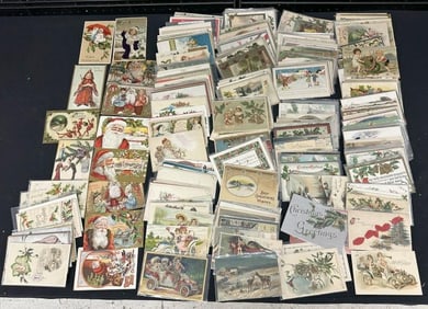 Hundreds & Hundreds of Victorian era Holiday cards, most all Christmas, with some others, some