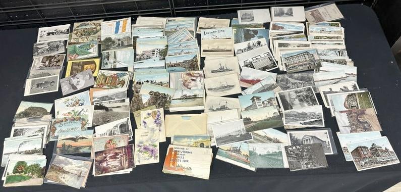 Hundreds & Hundreds of older POSTCARDS, United States, some foreign, lighthouses, ships, trains, (1 of 7)