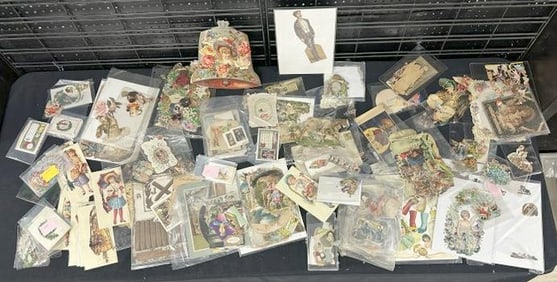 Hundreds & Hundreds of Victorian die cuts, cards, and lithos, great variety, and good lot to sort