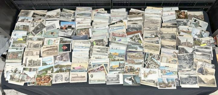 Many Hundreds & Hundreds of older POSTCARDS, mostly USA, with quite a bit of  FOREIGN (1 of 8)