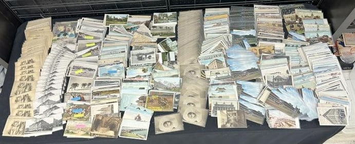 Many Hundreds & Hundreds of vintage POSTCARDS, mostly USA, some foreign, a few with many duplicates