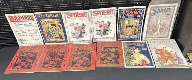 Early magazine lot to include ( 6) SPHERE, (4) HOLLY LEAVES & (2) GRAPHIC....nice overall condition,