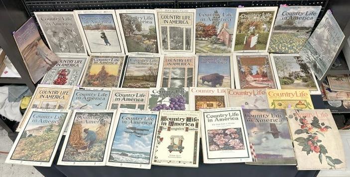 ( 40 ) COUNTRY LIFE & COUNTRY LIFE IN AMERICA early magazines, from 1904 on....covers intact, wear (1 of 5)