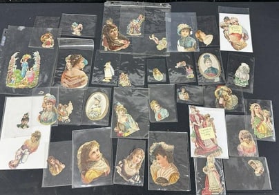 Lot of Victorian DIE CUT Ladies, she separated in sleeves, some with multiple pieces in each
