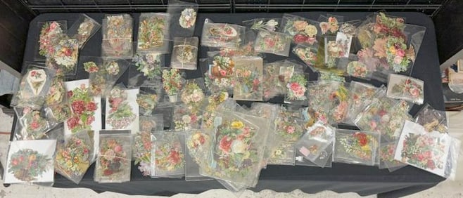 Many Many Hudreds & Hundreds of Victorian DIE CUT flowers….she had them all separated in sleeves,