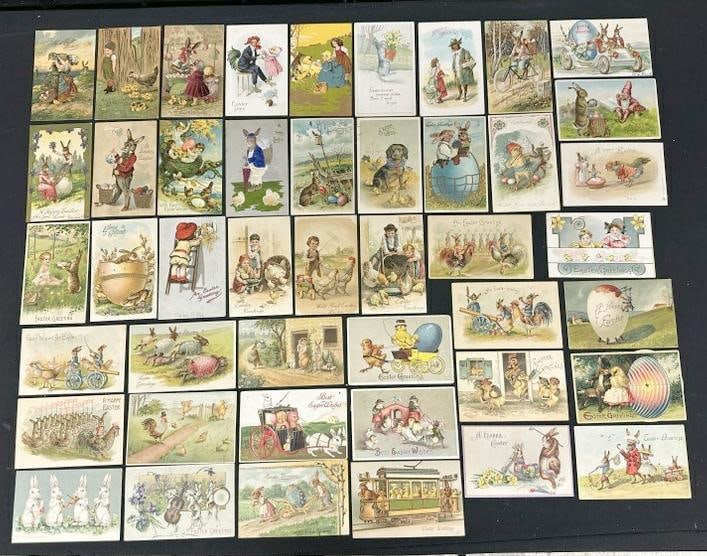 (45 ) Quality EASTER POSTCARDS, turn of century, nice overall condition, with many hard to find (1 of 6)