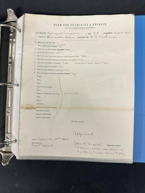 Binder with (17) pages of CIVIL WAR letters & documents, also in back is some Brady reproduced black (1 of 19)