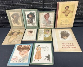 Lot of early HARRISON FISHER, HENRY HUTT, etc. All hardcover, good condition, great lot for a dealer