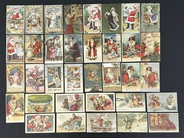 ( 35 ) High End Christmas SANTA CLAUS POSTCARDS, overall nice condition, some rare cards to