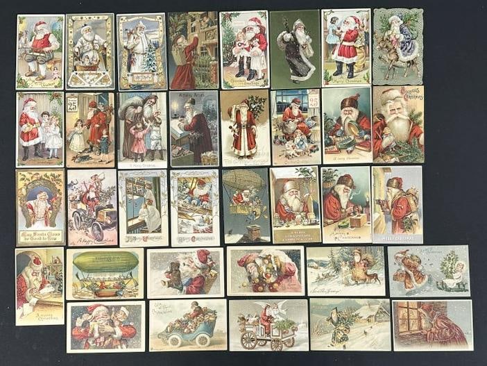 ( 35 ) High End Christmas SANTA CLAUS POSTCARDS, overall nice condition, some rare cards to (1 of 7)
