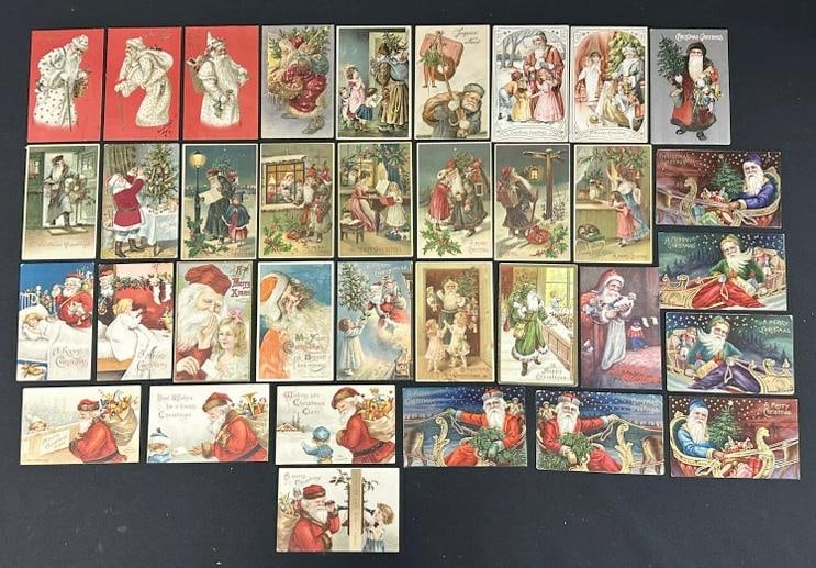 ( 35 ) High End Christmas SANTA CLAUS POSTCARDS, overall nice condition, some rare cards to (1 of 7)